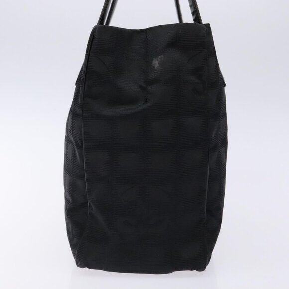 CHANEL New Travel Line Hand Bag Nylon Black CC Auth - Picture 5 of 16